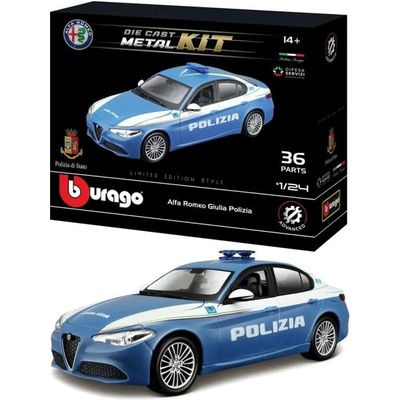 Bburago Model stavebnice Alfa Romeo Giuglia Polizia 1:24