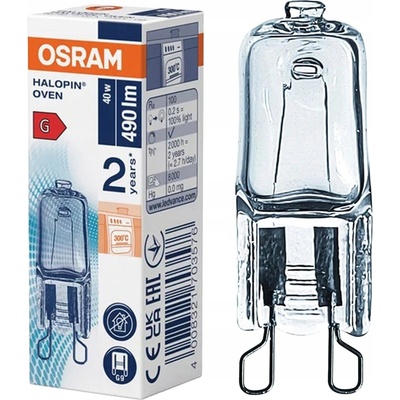 Osram G9 40W halogen 300° stupňů do trouby 355412,00