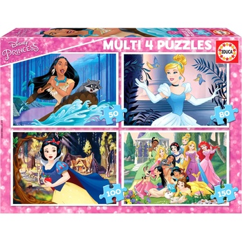 Educa - Puzzle 4x Disney Princess puzzles - 40 - 99 piese