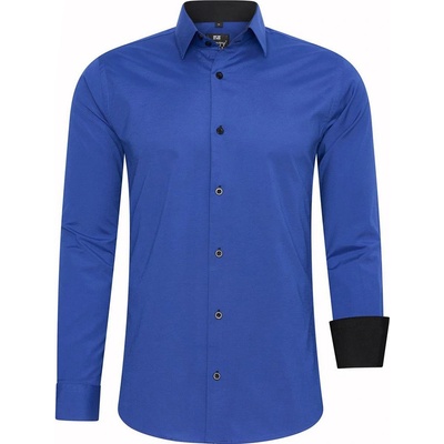 Rusty Neal košile pánská R-44 dlouhý rukáv slim fit modrá