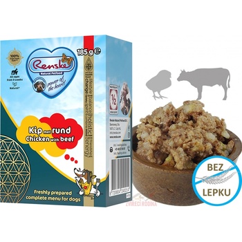 Renske Tetra pak menu čerstvé kuře a hovězí 185 g