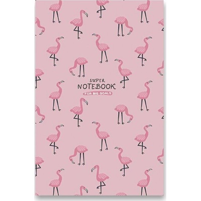 SHKOLYARYK Poznámkový sešit A6 Dog & Flamingo