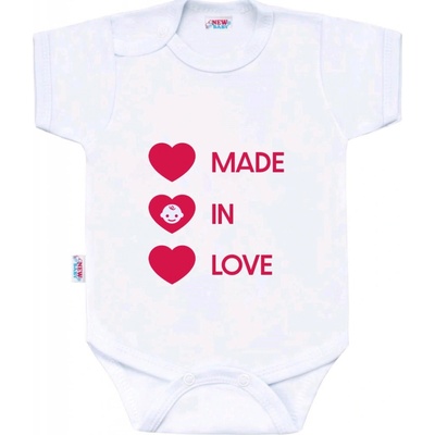 New Baby Body s potlačou MADE IN LOVE