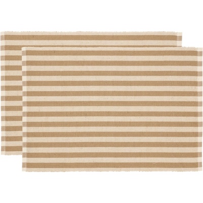 Södahl Set dvou béžových prostírání Stripe 48x33 cm