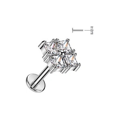 Šperky4U piercing do brady Push In labreta LB1135