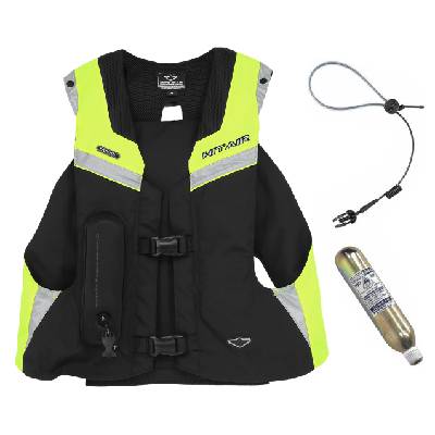 HIT-AIR MLV 2 AIRBAG VESTA REFLEXNÍ RACEVEST ČERNO-ŽLUTÁ Velikost: Medium (S-L)