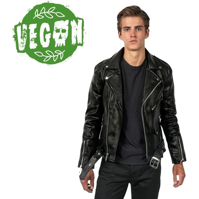 Straight to hell Мъжка кожа яке straight to hell - веган Командос ii - 51