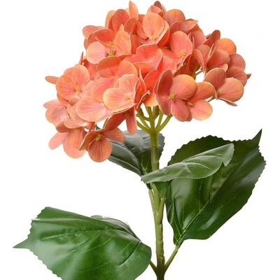 Artificial Flower Hydrangea 68 Cm Orange Plastic - 16*15*68 cm - Clayre & Eef