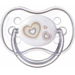 Canpol Силиконова залъгалка Canpol - Newborn Baby, 6-18 месеца, Сърчице (22/581_bei) - baby