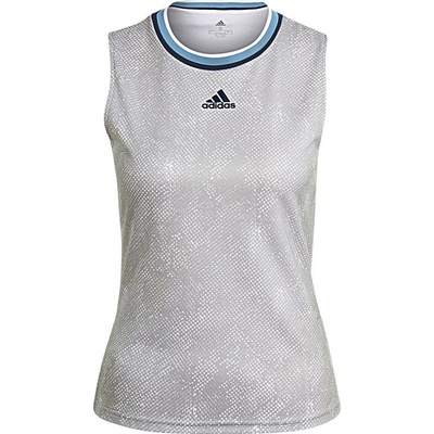 adidas Primeblue Printed Match Tank Top white crew navy