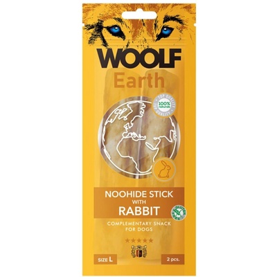 WOOLF Dog Earth NOOHIDE L пръчки с заек 85 г