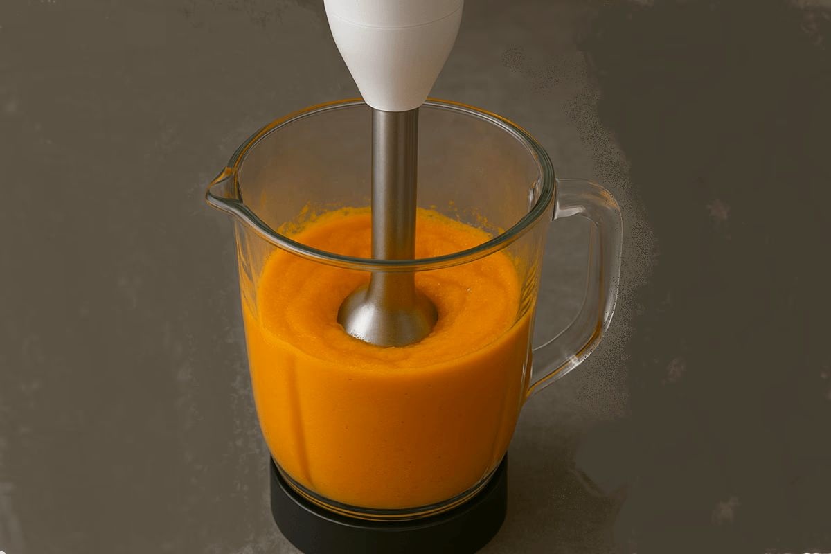 Pasarea pulpei de dovleac cu blenderul