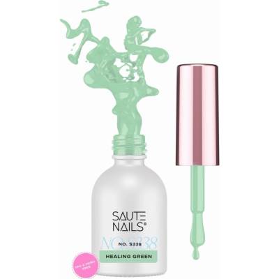 Hybridní lak Saute Nails S338 Healing Green mátová zelená 8 ml