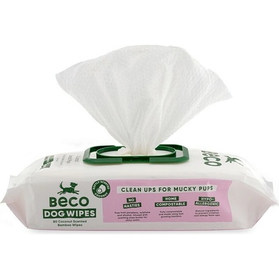 Beco Bamboo Čistiace obrúsky pre psov neparfumované 80 ks