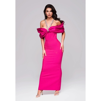 Edoti Evening dress LA-OM-DL fuchsiová