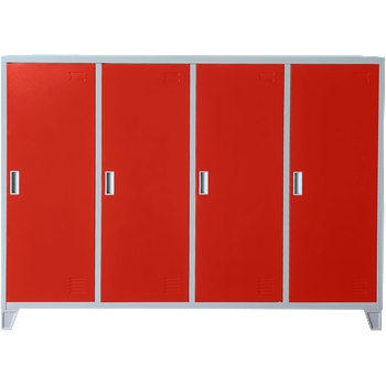 Carmen Метален шкаф Carmen CR-1605-4 JZ - Сив / червен