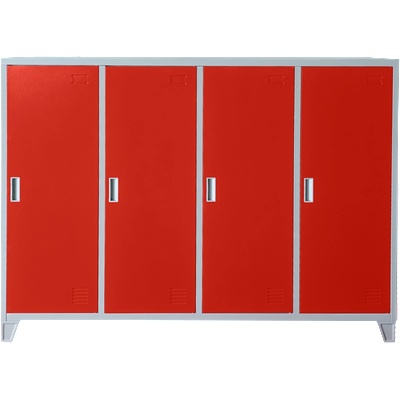 Carmen Метален шкаф Carmen CR-1605-4 JZ - Сив / червен
