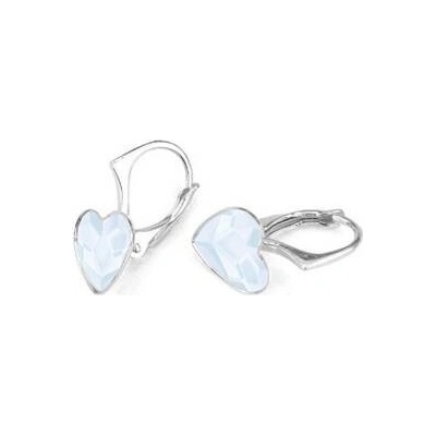 Nubis stříbrné se srdcem Crystals from Swarovski Powder Blue NB-0202-PB
