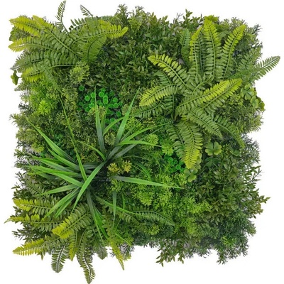 MINI WALL GREEN moss fern flora, dílec 50 x 50 cm