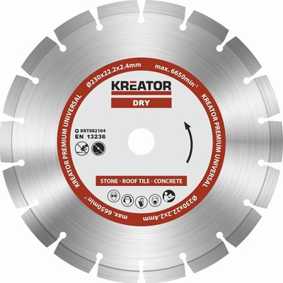 Kreator Segmentový diamantový kotúč 230 mm KRT082104
