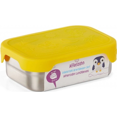 Affenzahn Stainless Steel Lunchbox Set Tiger silber yellow