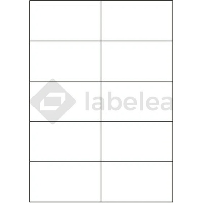 Labelea Samolepiace etikety 105x59,4 mm biele papierové, na hárku A4, pre laserovú a atramentovú tlač, Farba etikiet Biela, Počet hárkov v balení 100 EPY105059W010S