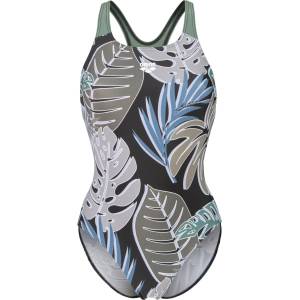 arena Дамски бански костюм Arena Women's Forest Swimsuit Swim Pro Back L Swimsuit - Black Multi / Sage - размер 36 (EU) (150-5854-0112)