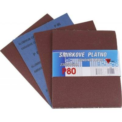 Smirkové plátno 230x280mm P80 10ks Levior