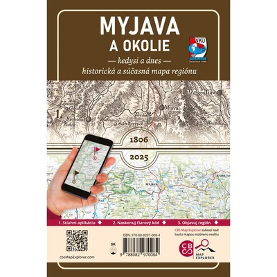 VKÚ Harmanec Porovnávacia mapa Myjava a okolie kedysi a dnes