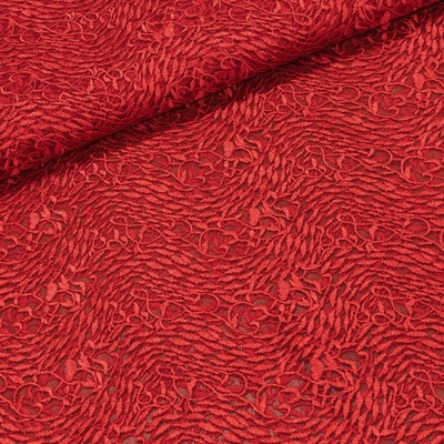 Šatovka / krajka B37765 elastická, červená, š.125cm (látka v metráži)