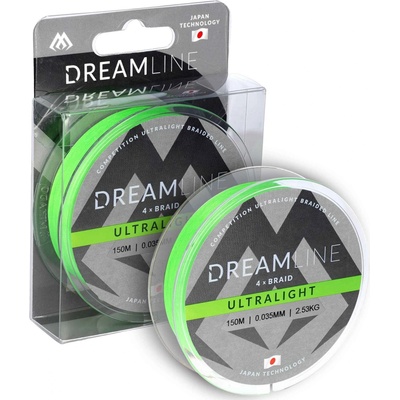 MIKADO šnúra DREAMLINE ULTRALIGHT FLUO GREEN 150m 0,035mm 2,53kg