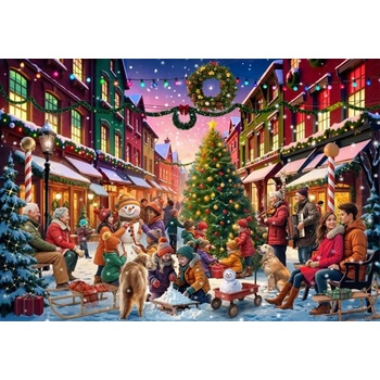 Bluebird Puzzle - Puzzle Christmas Street - 1 000 piese