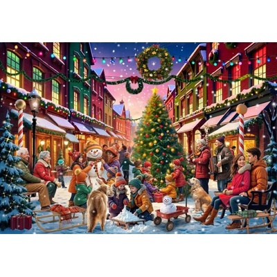 Bluebird Puzzle - Puzzle Christmas Street - 1 000 piese