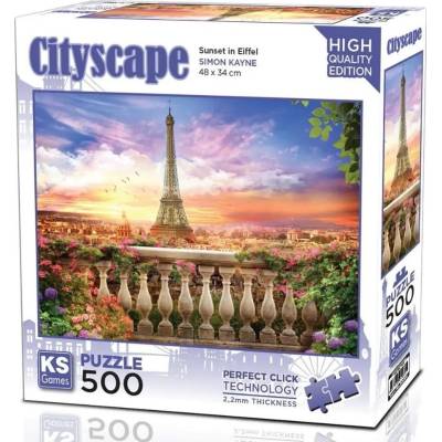 KS Games - Puzzle Sunset In Eiffel - 500 piese