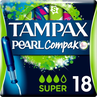 Tampax Compak Pearl Super Tampony S Aplikátorem 18 ks – Hledejceny.cz