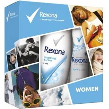 Rexona Invisible Aqua deospray 150 ml + Freshness & Care sprchový gel 250 ml dárková sada