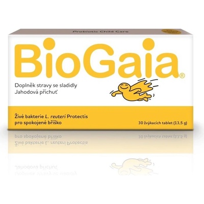 BioGaia Protectis jahodová príchuť 30 tabliet