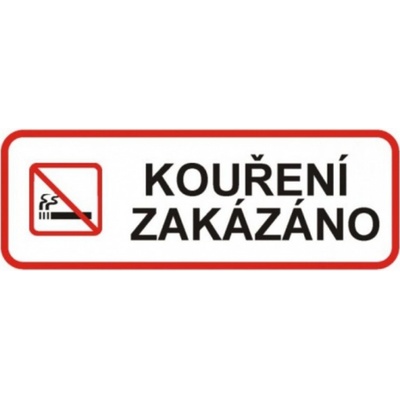 Bezpečnostní značky DT023 20x7,5 cm fólie Kouření zakázáno