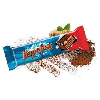 Image 1 of Боровец Вафла "Боровец" с фъстъци и какаова глазура 45 гр. (10бр. )