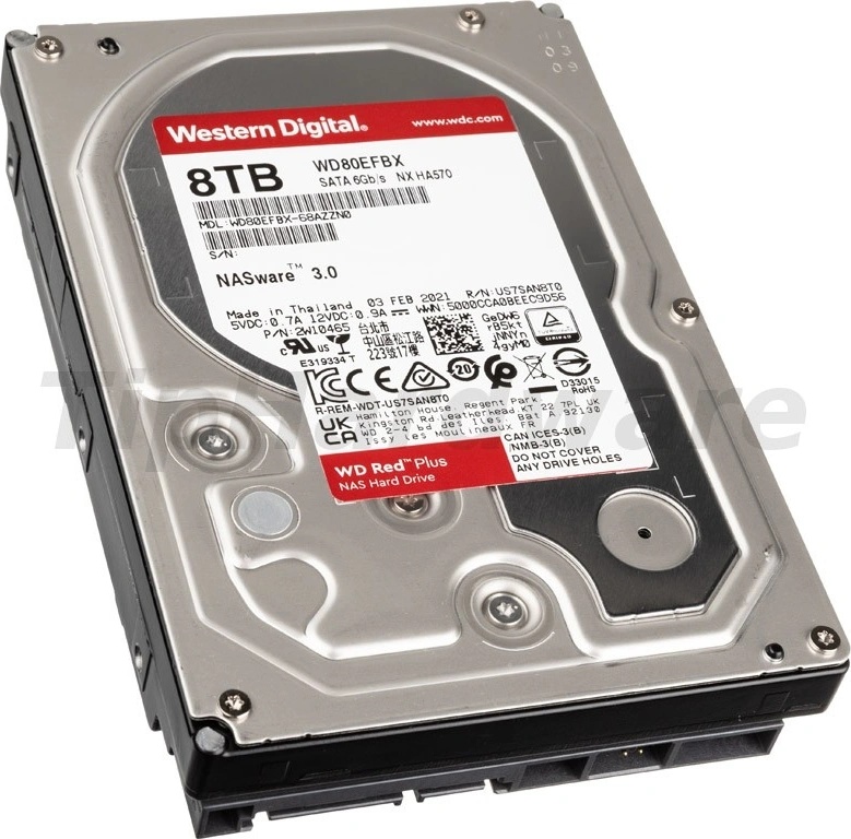 【箱付属】WD Red Plus 8TB HDD WD80EFBX WD Red Plus WD80EFPX - hard drive - 8 TB - SATA 6Gb/s - WD80EFPX