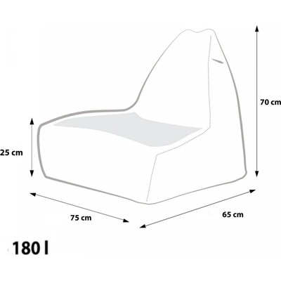 Ecopuf EF4018 Ecopuf Sedací vak KEIKO S Modern polyester DG55/NC8