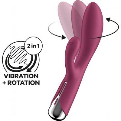 Satisfyer Spinning Rabbit 1 Rotating Clitoral Arm Vibrator Red
