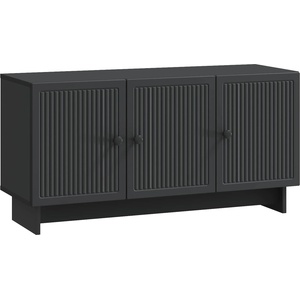 vidaXL ТВ шкаф 99 x 34, 5 x 50 см Черно Инженерна дървесина (894026)