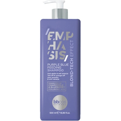 BBcos Emphasis Blond Tech Effect Purple Blue Feeding Shampoo 500 ml