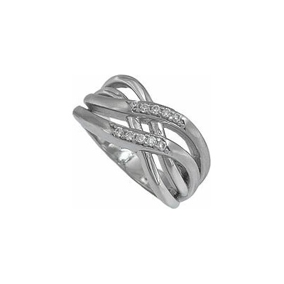 Infinitysilver Strieborný prsteň so zirkónmi pramene OR58753