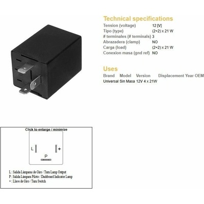 DZE přerušovač blinkrů univerzální (12V 4X21W)