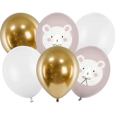 PartyDeco Balóniky Ľadový medveď s potlačou 30 cm