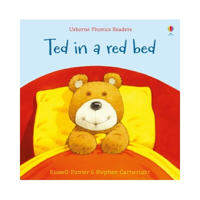 Ted in a red bed