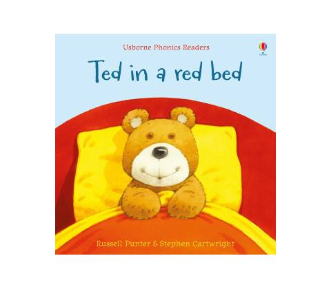 Ted in a red bed