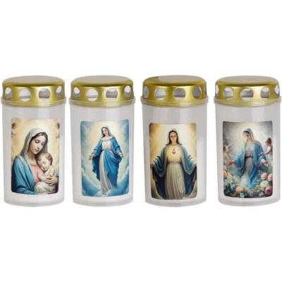 Zniczplast Kahanec Grave, Mária mix, plast, 25 h, 100 g, 11,5 cm, na hrob